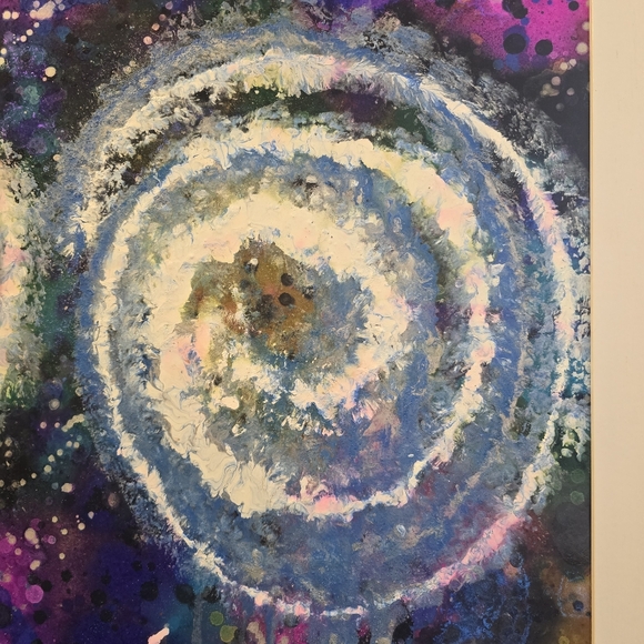 HANDCRAFTED Abstract Painting HANDMADE Artwork HANDPAINTED Wall Art Decor Framed - Picture 10 of 14